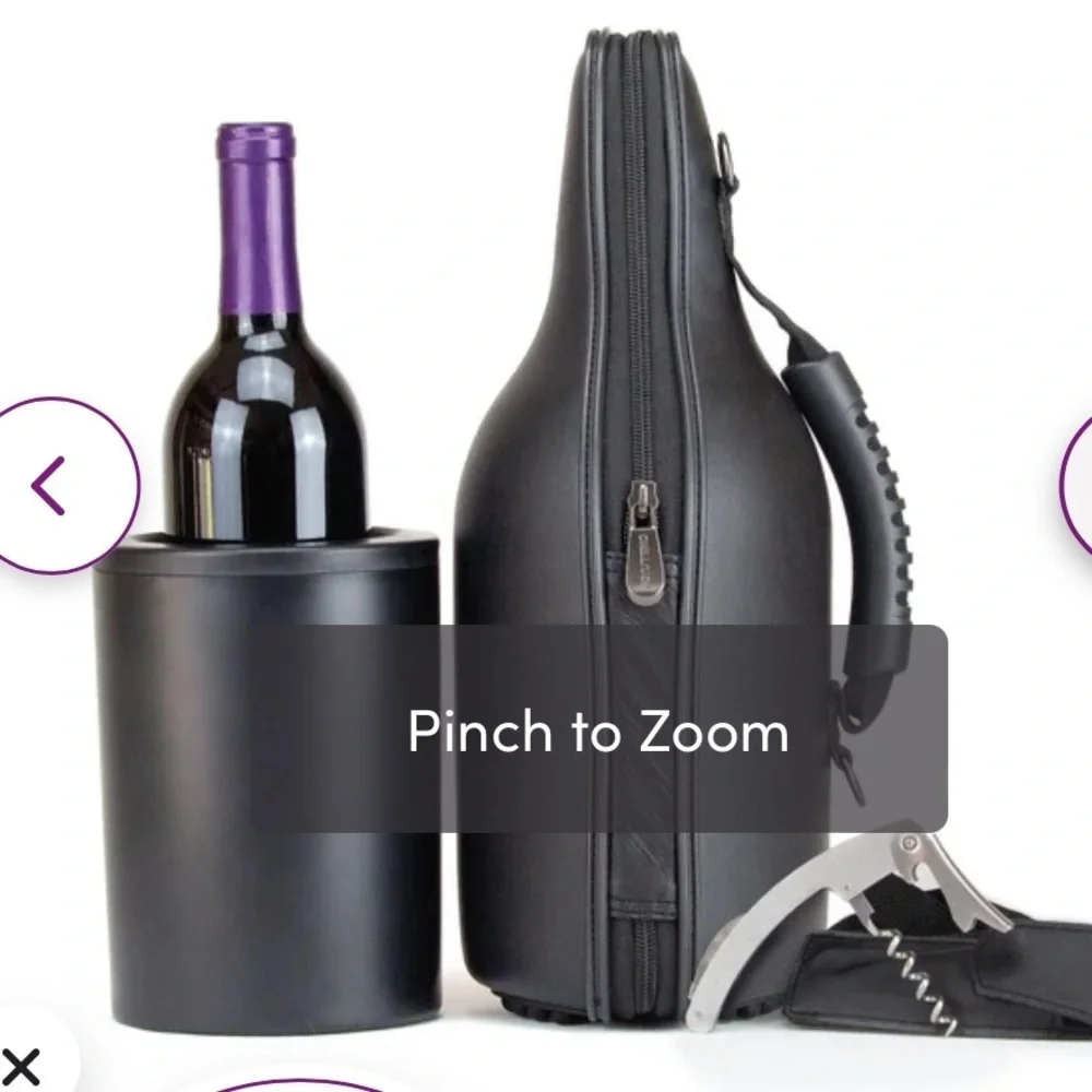 CaddyO Wine Leather Holder Carrier Travelbag